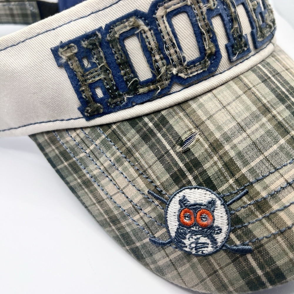 New Hooters Plaid Adjustable Golf Visor Cotton